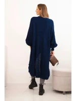 Dlhý sveter 34855 tmavo modrý - Kesi