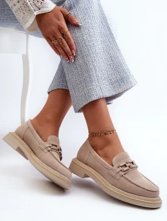 Dámske semišové mokasíny HX52-222 béžové - S.Barski