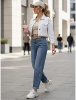 Dámske džínsy typu „balloon“ s opaskom FashionStreet UY2887