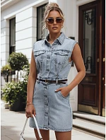 Priliehavé džínsové šaty modré FashionStreet EY2685