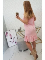 Šaty s tenkým pásikom, púdrovo ružové