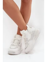 Buty Sportowe Damskie Na Platformie Big Star SS274510 Białe