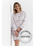 Dámska nočná košeľa 429 White Pattern - Cana