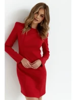 M755 Šaty s modelovaným prešívaním - červené M755 Šaty s modelovaným prešívaním - červené