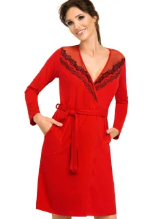 Dámsky župan Jazmínová červená - Donna