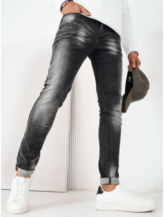Pánske čierne džínsové nohavice FashionStreet UX4236