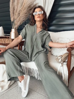 Dámska blúzka NAMAYAS khaki FashionStreet RY2605