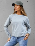 FashionStreet dámska klasická svetlosivá mikina BY1544 FashionStreet dámska klasická svetlosivá mikina BY1544