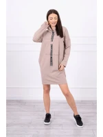 Béžové viazané šaty