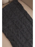 Dámsky pletený vlnený komín mäkký a teplý KN23 graphite