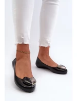 Damskie Baleriny Z Serduszkiem ZAXY LL285027 Czarne