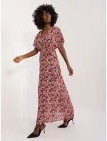 DHJ SK 9656 Šaty.19X čierna a ružová DHJ SK 9656 Šaty.19X čierna a ružová