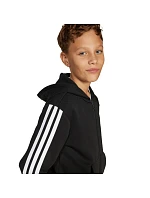 Detská mikina adidas Essentials Full-Zip čierno-biela JD6494