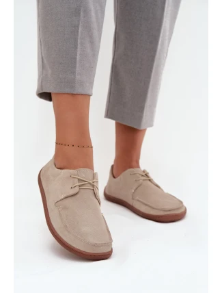 Dámske prírodné semišové barefoot topánky Zazoo 327 light beige Dámske prírodné semišové barefoot topánky Zazoo 327 light beige