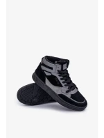 Semišové pánske tenisky Big Star OO174303 Hi-Poly System black-grey Semišové pánske tenisky Big Star OO174303 Hi-Poly System black-grey