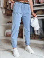 Dámske nohavice chinos s opaskom RELCIX modré FashionStreet UY2586