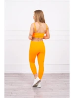 Súprava s blúzou hore pruhovaná oranžová neónová