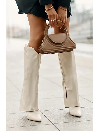 Topánky na podpätku so zvrškom Light Beige Bellinna Topánky na podpätku so zvrškom Light Beige Bellinna