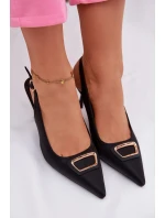 Dámske lodičky Sandále s ozdobným detailom Black Lurella Dámske lodičky Sandále s ozdobným detailom Black Lurella