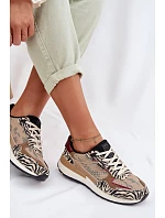 Dámske športové tenisky s potlačou Big Star TT274333 Beige Dámske športové tenisky s potlačou Big Star TT274333 Beige