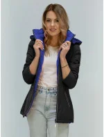 Čierno-tmavomodrá obojstranná prechodná bunda (7699) Čierno-tmavomodrá obojstranná prechodná bunda (7699)