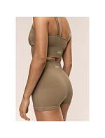 Dámske tréningové legíny CASALL Shiny Seamless Rib Hotpants, zelená farba Dámske tréningové legíny CASALL Shiny Seamless Rib Hotpants, zelená farba