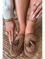 Dámské mokasíny ploché s třásněmi hnědé Marilisse