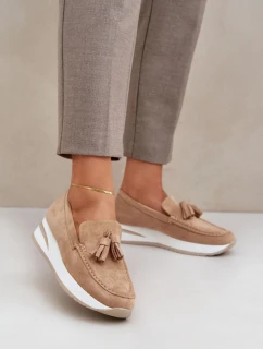 Dámske mokasíny G-55 / 208670 Hnedá a béžová - Flyfor