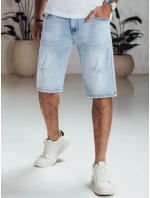Pánske modré džínsové šortky FashionStreet SX2566 Pánske modré džínsové šortky FashionStreet SX2566