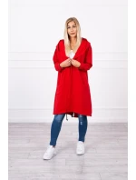 Pláštenka s kapucňou oversize červená