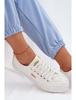 Dámské tenisky s krajkou Lee Cooper LCW-26-02-4060 Bílé
