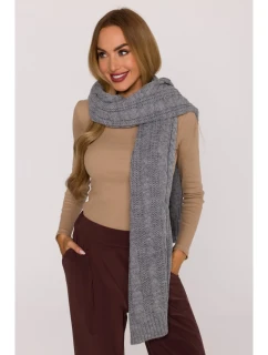 M898 Pletená šatka - sivá