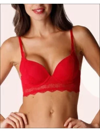 Dámska čipková vystužená podprsenka W0B2P PADDED TRIANGLE BRA - WONDERBRA Dámska čipková vystužená podprsenka W0B2P PADDED TRIANGLE BRA - WONDERBRA