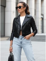 Dámska kožená bunda ramones NEGRA black FashionStreet TY4163