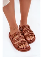 Klapki Damskie Z Paskami Camel Pasiriela