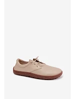 Kožené dámské polobotky Barefoot Zazoo 10189 Béžové