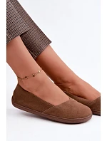 Dámske barefoot balerínky z prírodného semišu, hnedé, Mirelia Dámske barefoot balerínky z prírodného semišu, hnedé, Mirelia