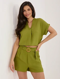 Šortky D60103M62612KA3 olivovo zelená