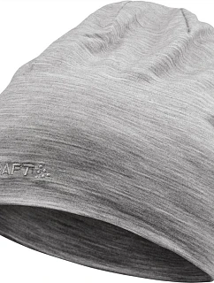 Craft Corporate Essence Wool Hat – pletená čiapka z merino vlny 81.6631, sivá melírovaná