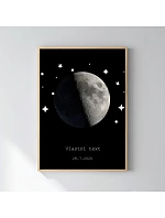 Personalizovaný magický fotobilder v ráme – 50 × 70 – fázy mesiaca