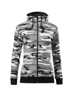 Dámska maskáčová mikina Camo Zipper Sweatshirt šedá