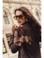 Szpilki Z Odkrytymi Piętami I Kokardką Brązowe Eklevia