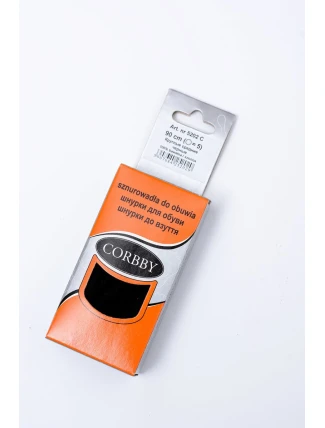 Čierne okrúhle šnúrky do topánok Corbby