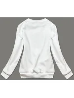 Biela dámska tepláková mikina s potlačou (26005)