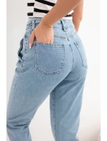 Dámske džínsové nohavice s dvojitým zapínaním M.sara jeans blue