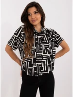 Blúzka LK BZ 509749.88 čierna a béžová