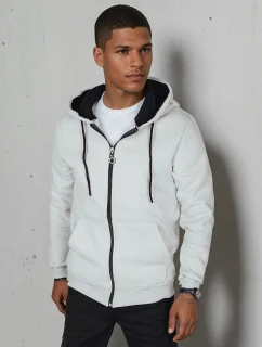 Pánska základná mikina na zips svetlo šedá FashionStreet BX5866