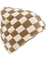 Beechfield B 531 Pletená čiapka „Checkerboard“ 53.0531 biscuit/almond
