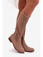 Dámske čižmy HY61-8022 beige - S.Barski