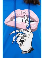 Šaty s dlhším chrbtom a farebnou nevädzovou potlačou